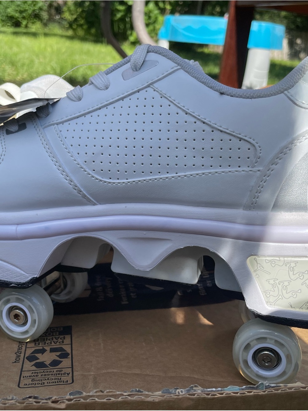 Women's White Dual-Function Roller Skate Sneakers